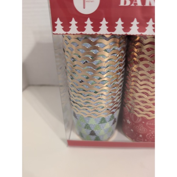 NEW Core Kitchen 75 Piece Box of Thick Holiday Cheer Baking Cups - Picture 2 of 10